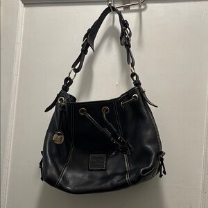 Dooney & Bourke Black Leather Hobo Shoulder Bag